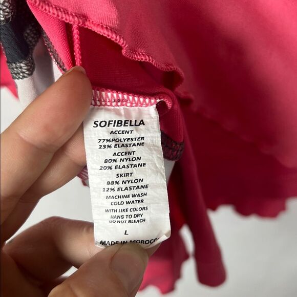 Sofibella Pink Print Golf Tennis Pickleball Skort size Large - Picture 6 of 6